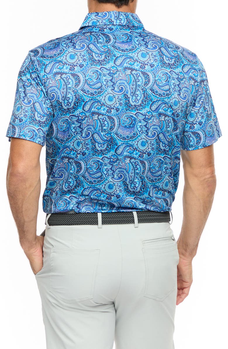 Robert Graham Neris Paisley Performance Polo, Alternate, color, Blue