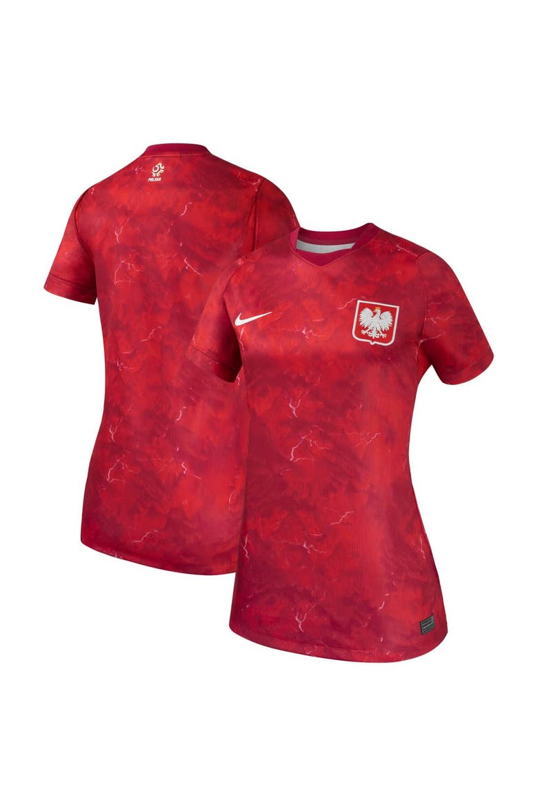 Women's Nike Red Poland National Team 2026 Away Stadium Replica Jersey, Main, color, Red