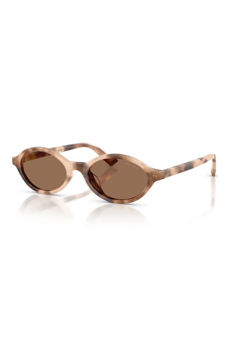 51mm Oval Sunglasses, Alternate, color, CHAI HAVANA / DARK BROWN