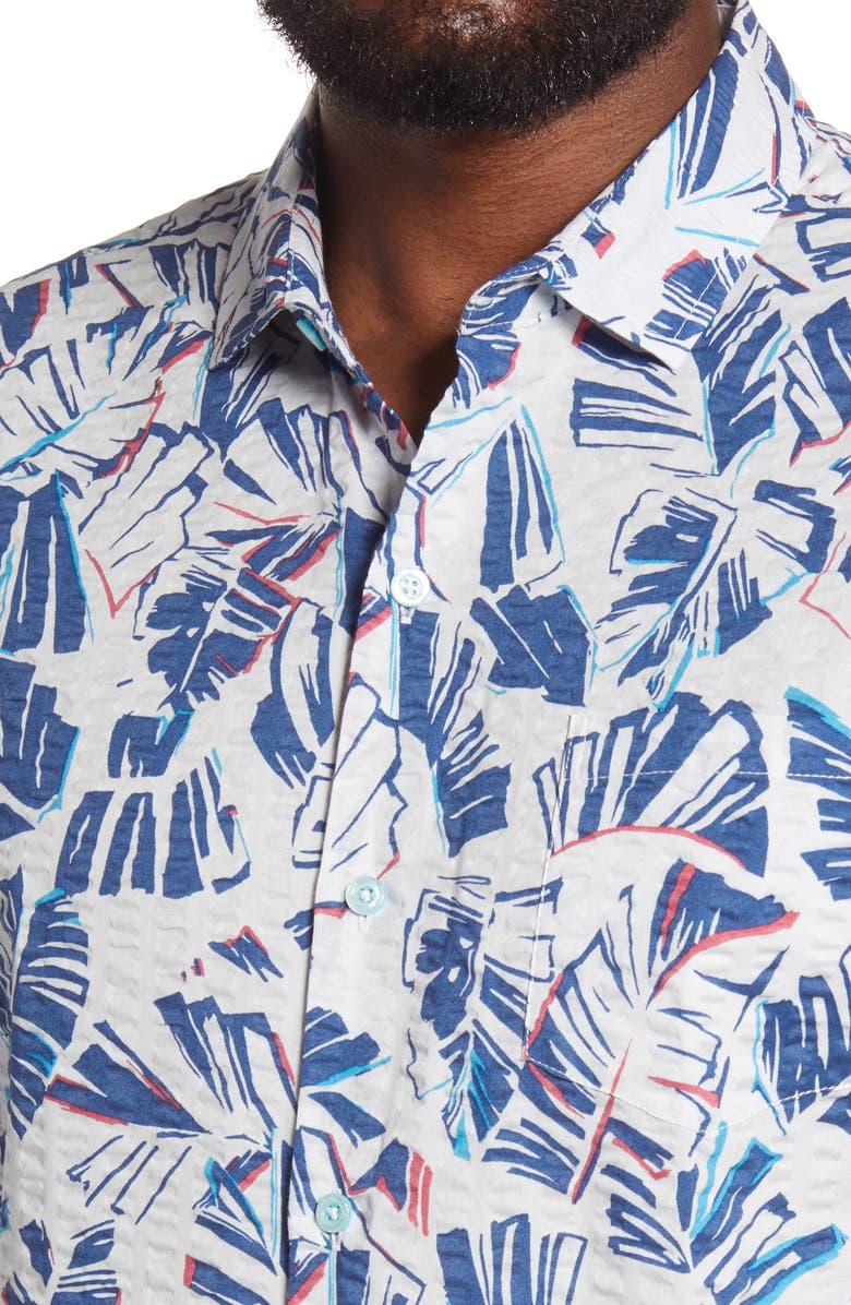 Tori Richard Trading Spaces Seersucker Short Sleeve Button-Up Shirt, Alternate, color,