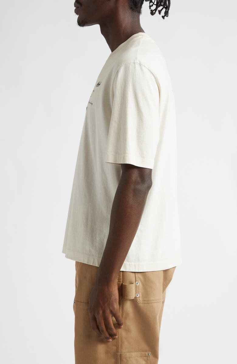 Golden Goose Gender Inclusive Journey Relaxed Fit Graphic T-Shirt, Alternate, color, Heritage White/ Black