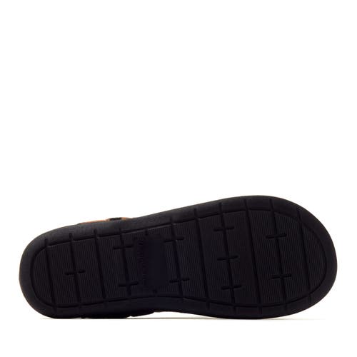 Dearfoams Darcy Quilted Cuff Velour Clog Slipper In Potting Soil