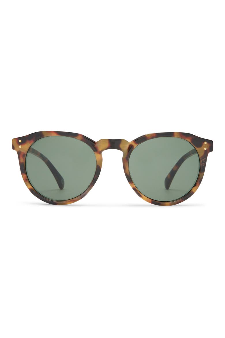 Nucleus V2 53mm Round Sunglasses, Main, color, DARK TORT/KHAKI TINT