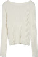 LOULOU DE SAISON Mabille Rib Long Sleeve Top