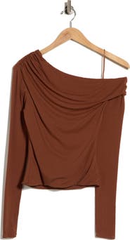 AFRM Bria One-Shoulder Jersey Top