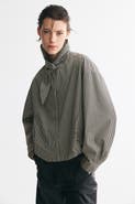 H&M Scarf-collar Bubble-hem Jacket