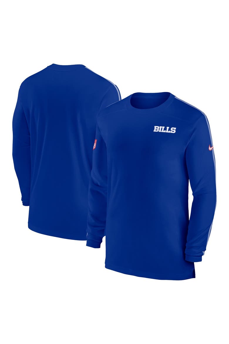 Men's Nike Royal Buffalo Bills Sideline Coach UV Performance Long Sleeve T-Shirt, Main, color, Royal