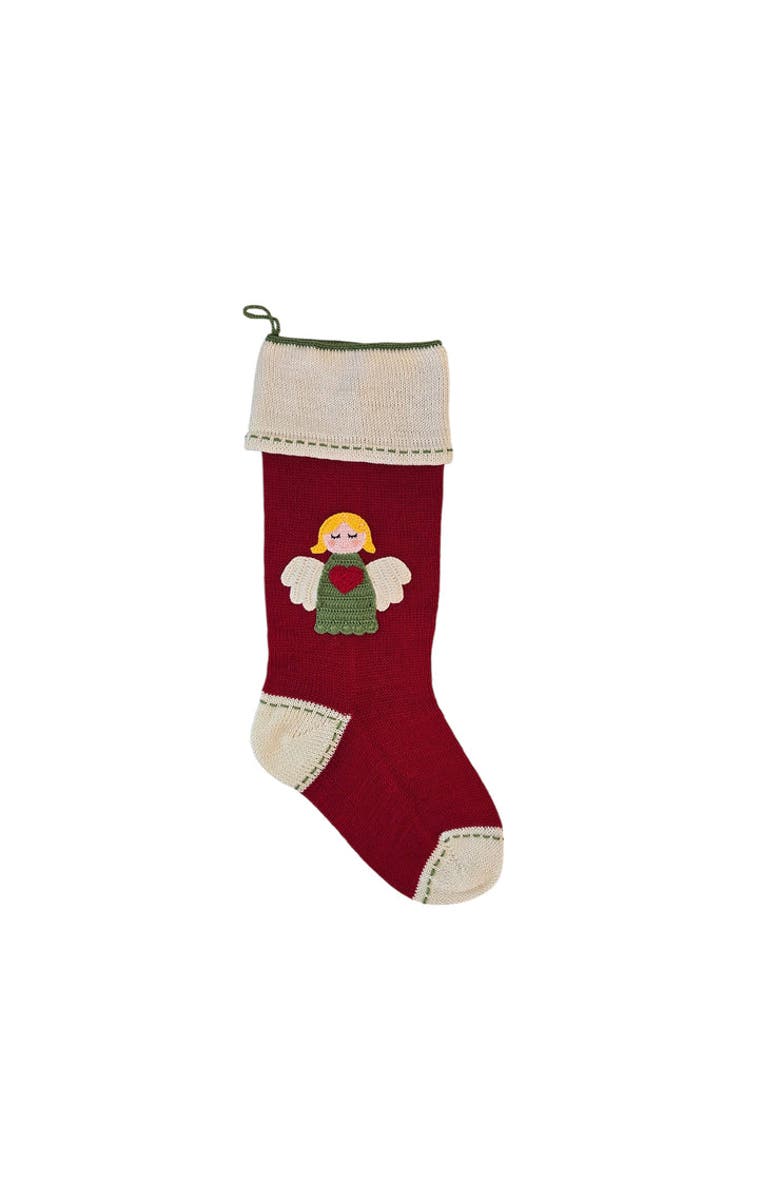 Melange Collection Angel Stocking, Main, color, Red