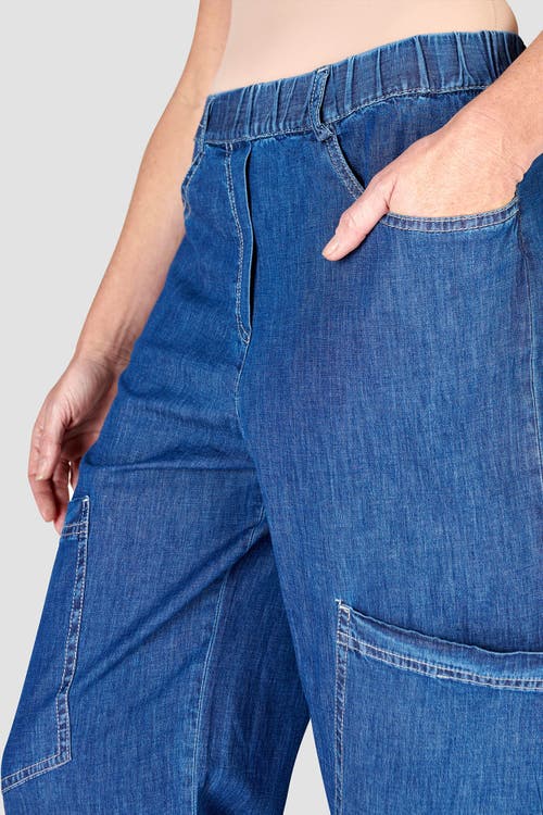 ALEMBIKA ALEMBIKA DENIM CAPRI WITH KNEE PATCH POCKET DETAIL