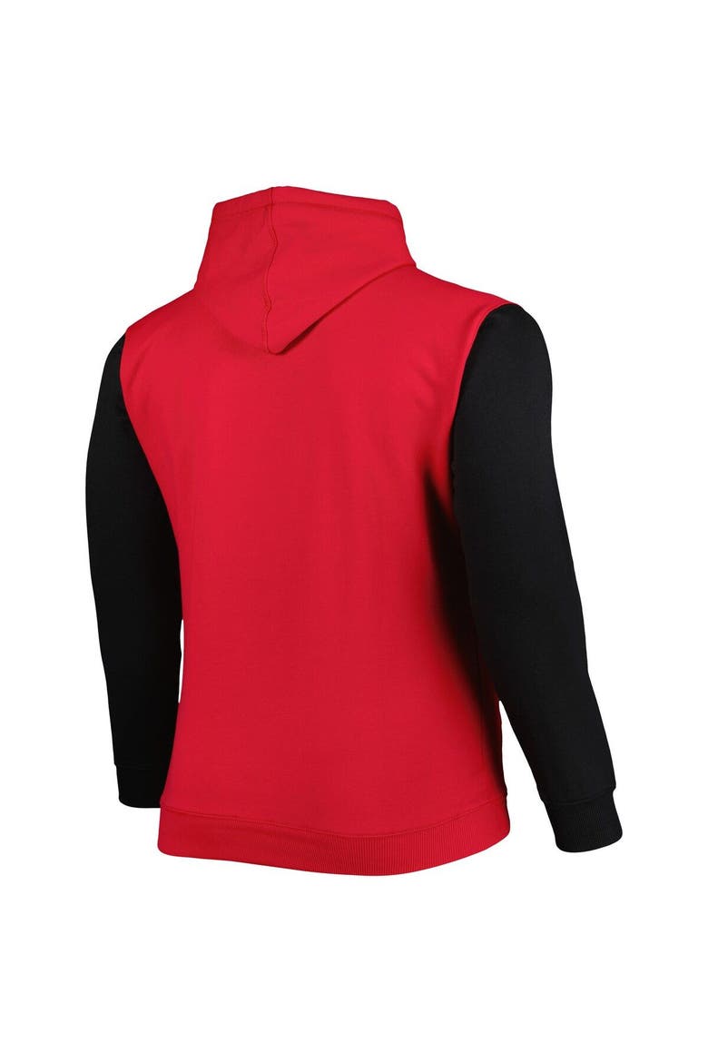 Men's Fanatics Branded Red/Black Chicago Bulls Big & Tall Bold Attack Pullover Hoodie, Alternate, color, Red