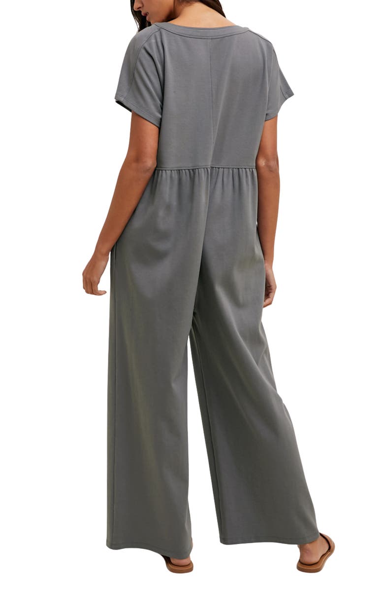 WISHLIST Wide Leg Jumpsuit, Alternate, color, Charcoal
