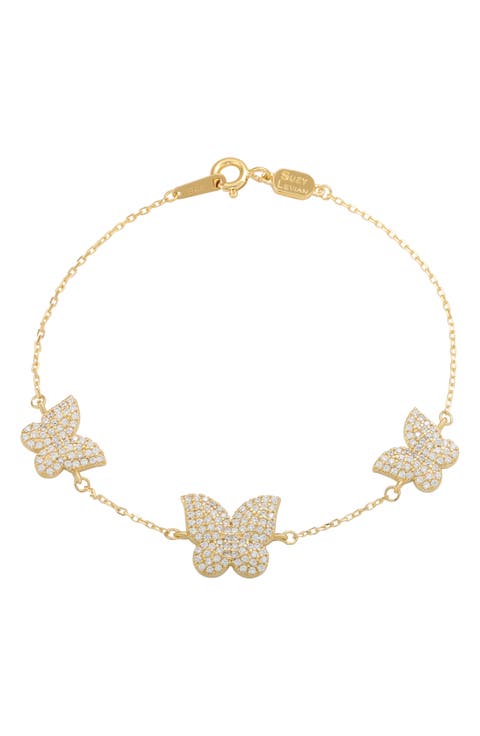 Cubic Zirconia Butterfly Bracelet