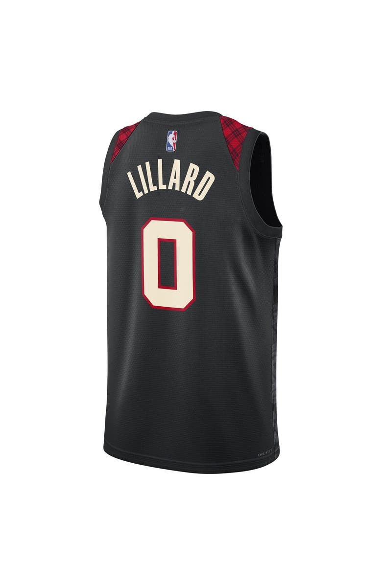 Nike Unisex Nike Damian Lillard Black Portland Trail Blazers 2023/24 Swingman Jersey - City Edition, Alternate, color, 
