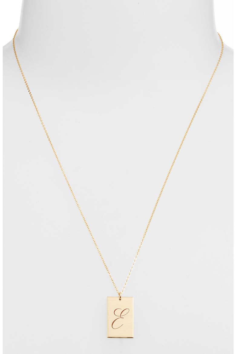 Stella Initial Pendant Necklace, Alternate, color, GOLD / E