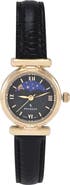 Peugeot Petite Sun Moon Glossy Leather Watch- 25MM