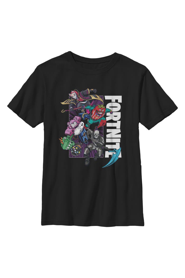 Boys Fortnite Squad Up Logo T Shirt, Main, color, Black