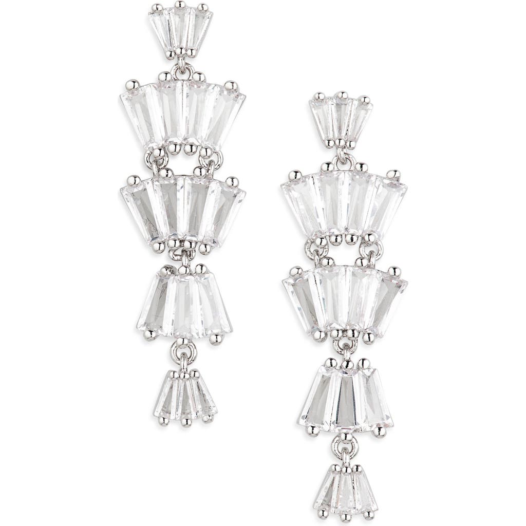 Nordstrom Rack Baguette Cubic Zirconia Chandelier Drop Earrings