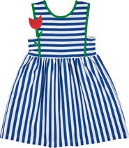 Florence Eiseman Stripe Knit Dress With Tulip