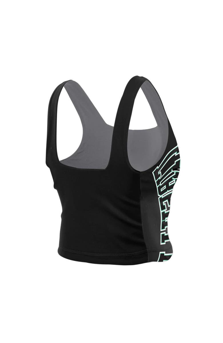 New Era Women's New Era Black/Gray New York Liberty Reversible Cropped Sport Classics Tank Top, Alternate, color, Black