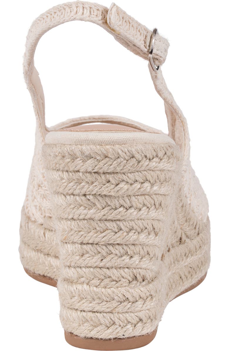 GOOD CHOICE NEW YORK Bowery Lace Espadrille Wedge Slingback Sandal, Alternate, color, Ivory