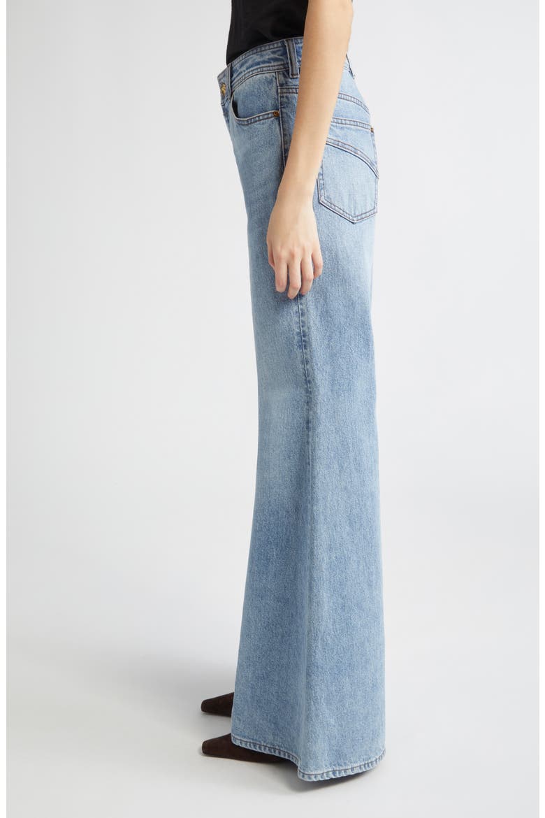 High Waist Flare Jeans, Alternate, color, DAWN BLUE