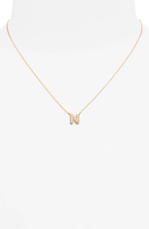 Bp. Pavé Crystal Initial Necklace In Gold