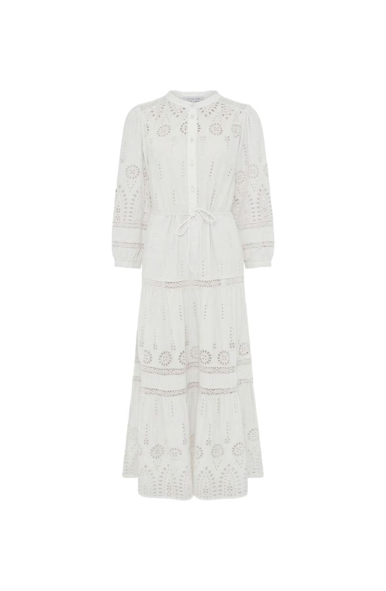 GERARD DAREL Rhonie Openwork Embroidered Maxi Dress, Alternate, color, Ecru