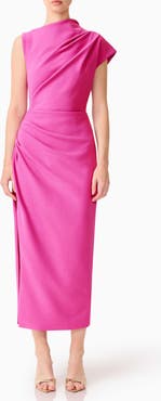 Elliatt Chantal Asymmetric Neck Cocktail Dress