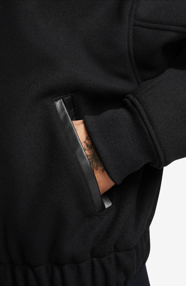 Nike Solo Swoosh Oversize Wool Blend Varsity Jacket, Alternate, color, 