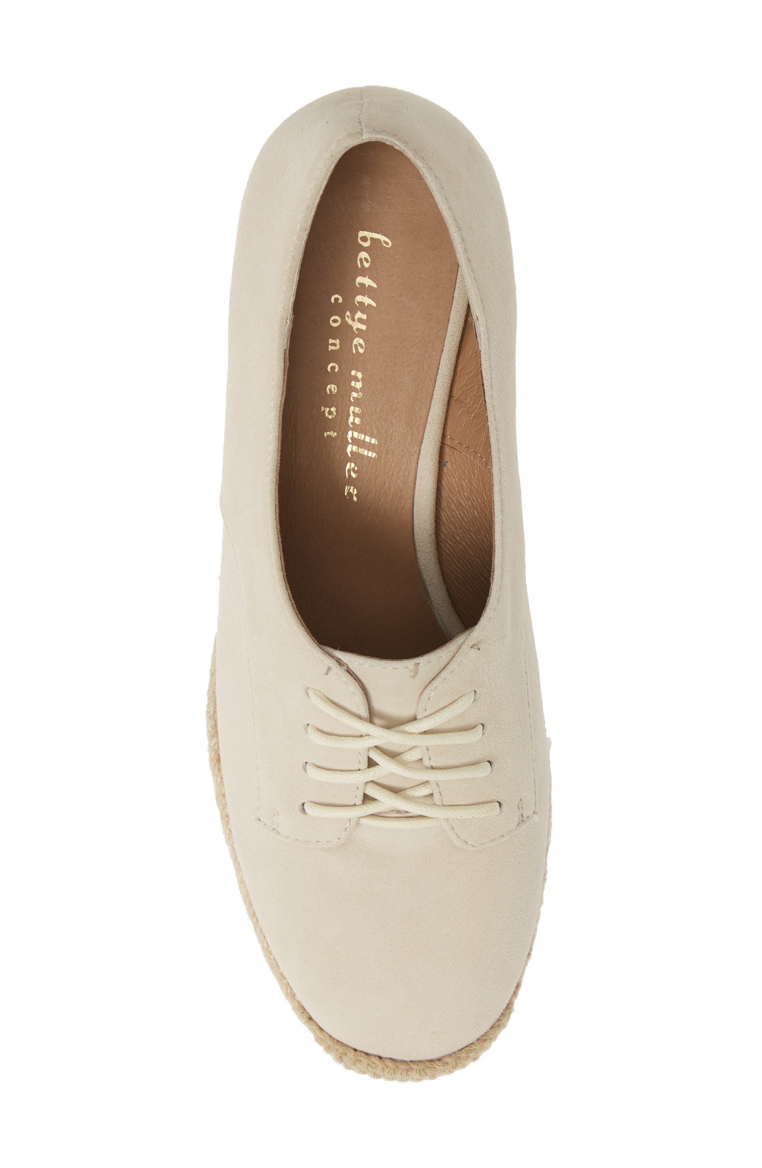 Bettye Muller Concepts Regina Espadrille Derby, Alternate, color, Cream Suede