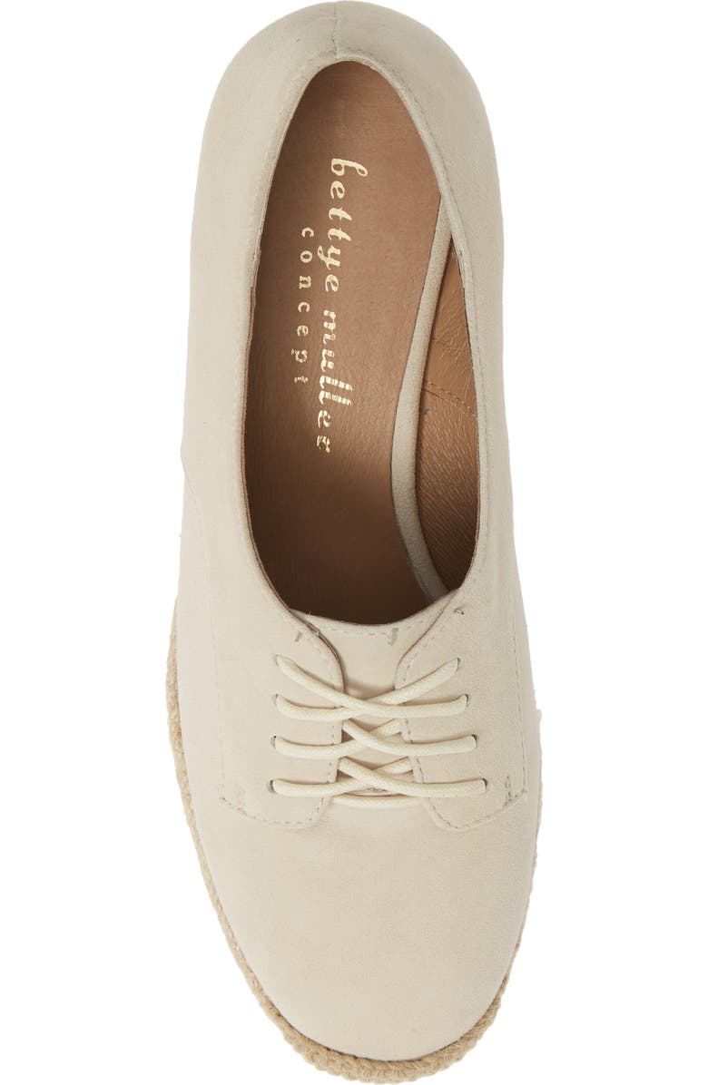 Bettye Muller Concepts Regina Espadrille Derby, Alternate, color, Cream Suede