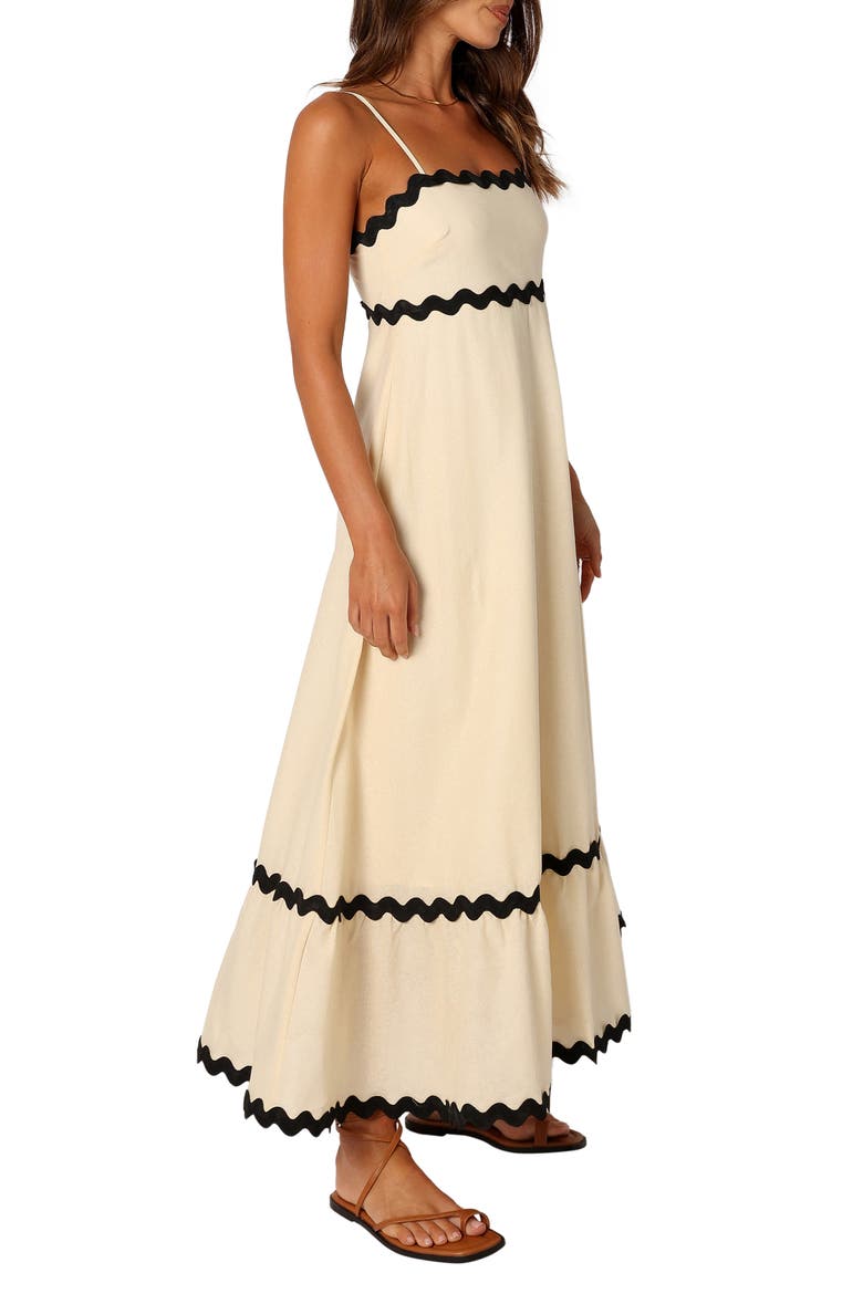 Yana Sleeveless Maxi Dress, Alternate, color, CREAM BLACK