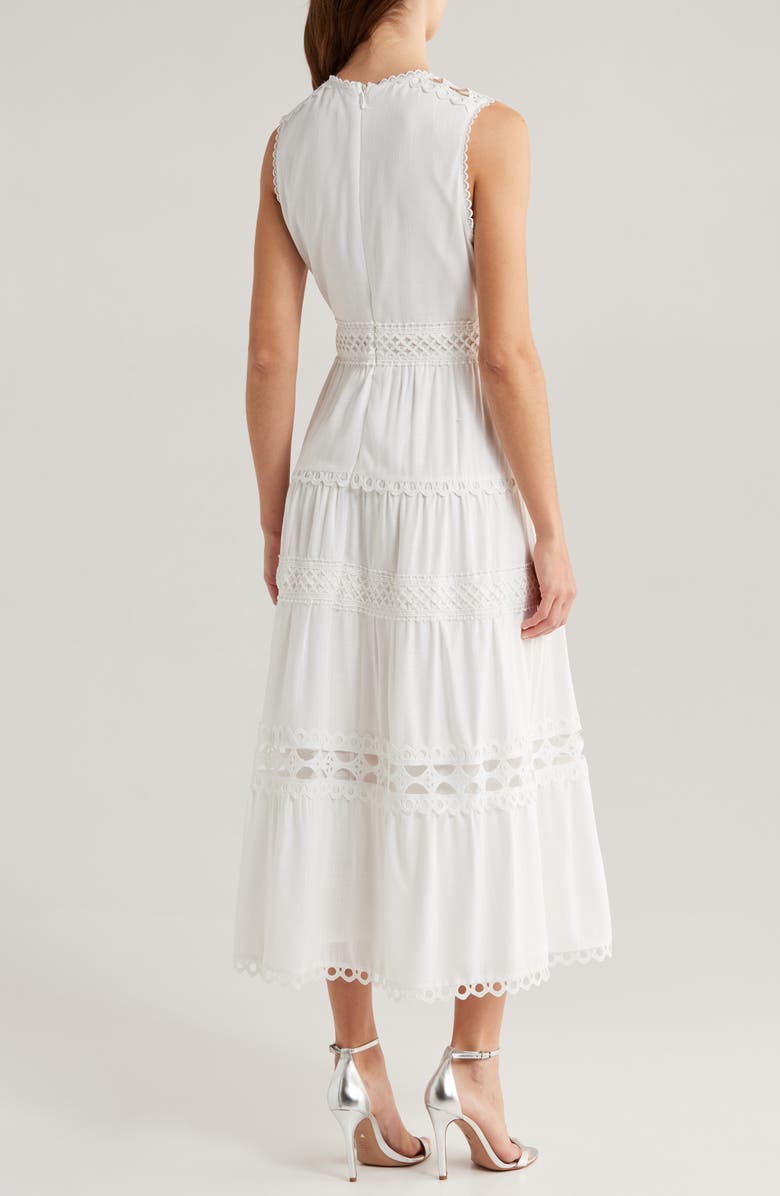 Adelyn Rae Roxy Lace Trim Maxi Dress, Alternate, color, 