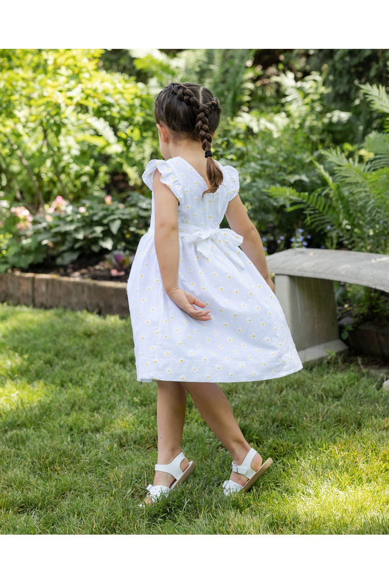 Embroidered Daisy Dress, Alternate, color, White / Yellow