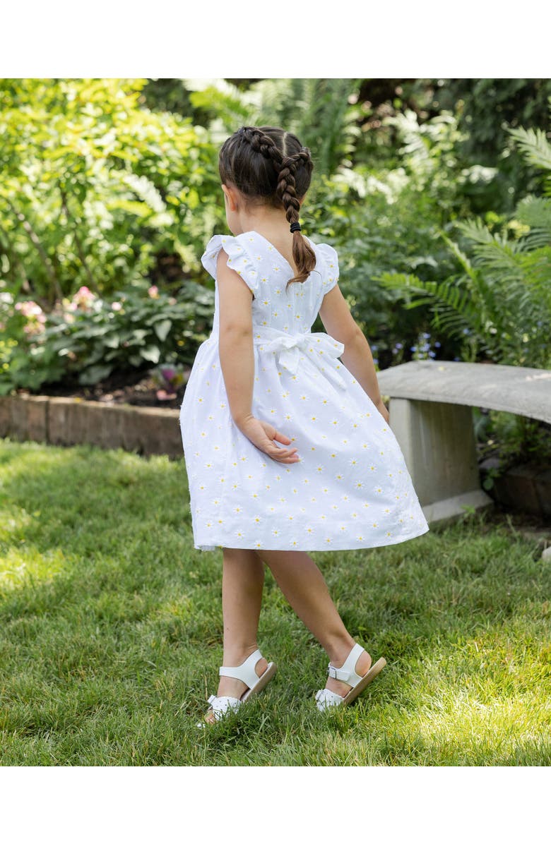 Florence Eiseman Embroidered Daisy Dress, Alternate, color, White / Yellow