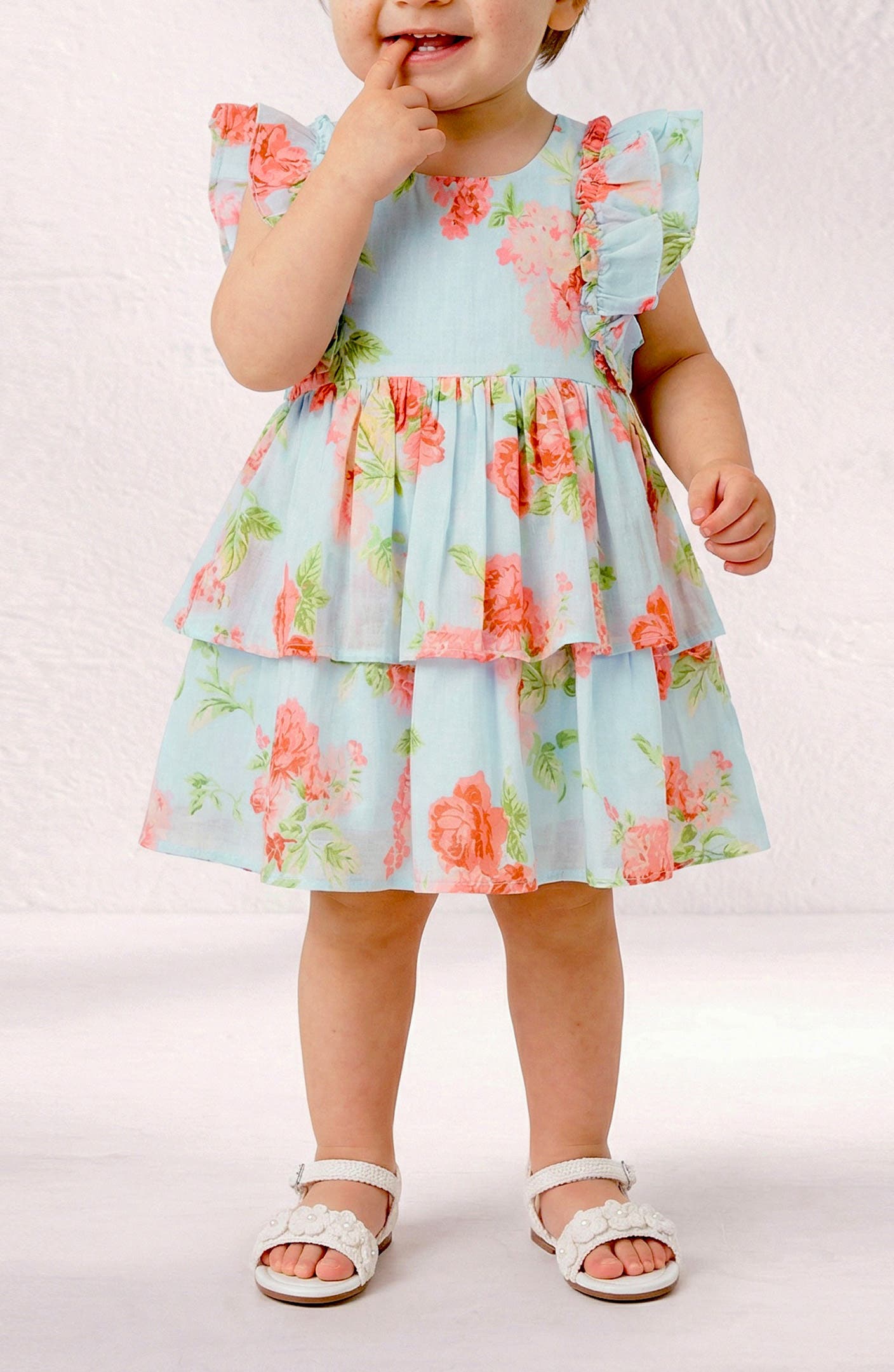 Pippa & Julie Rose Print Dress & Bloomers Set | Nordstrom