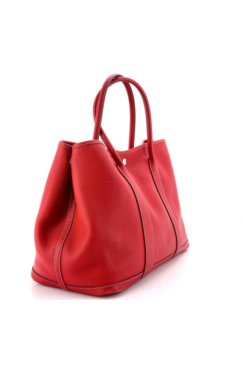 Pre-Owned Hermes Garden Party Tote Leather 36, Alternate, color, Rouge Casaque