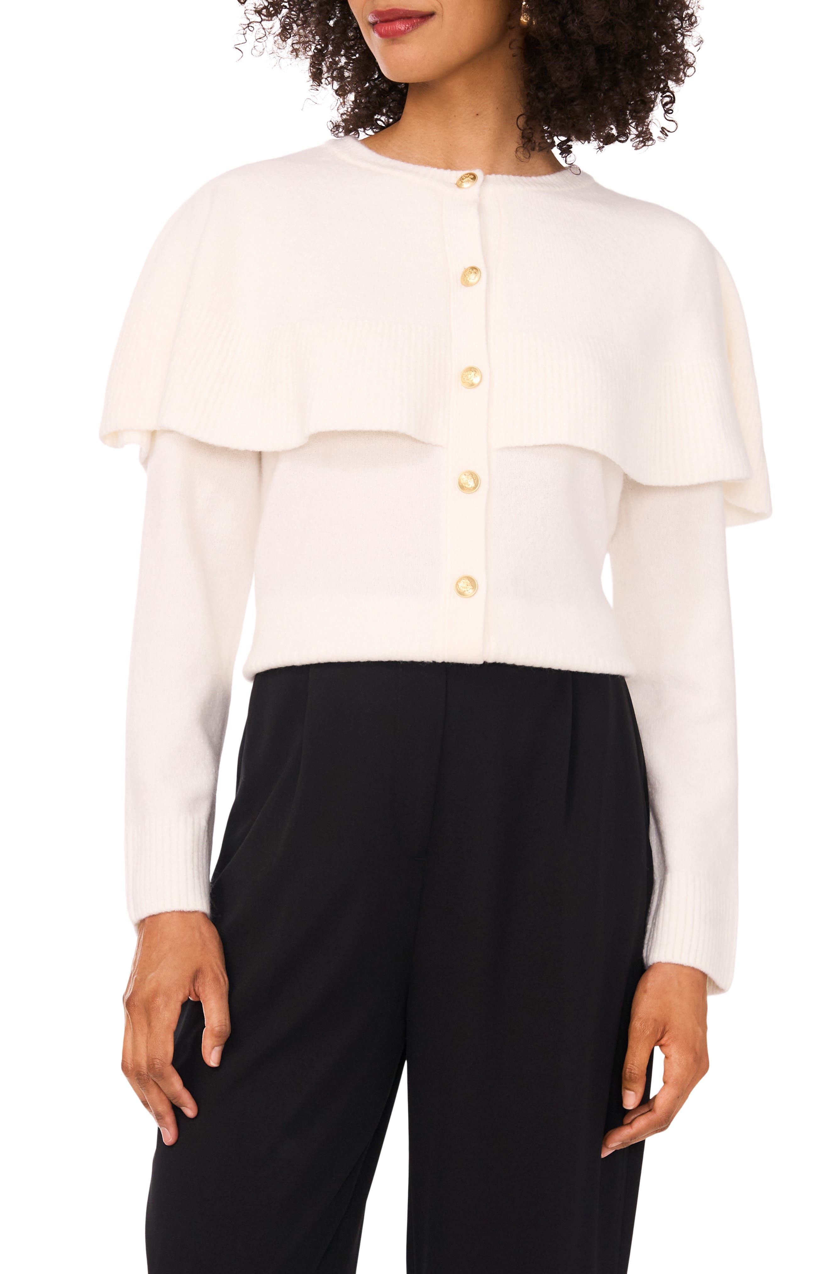 Vince Camuto Cape Detail Cardigan