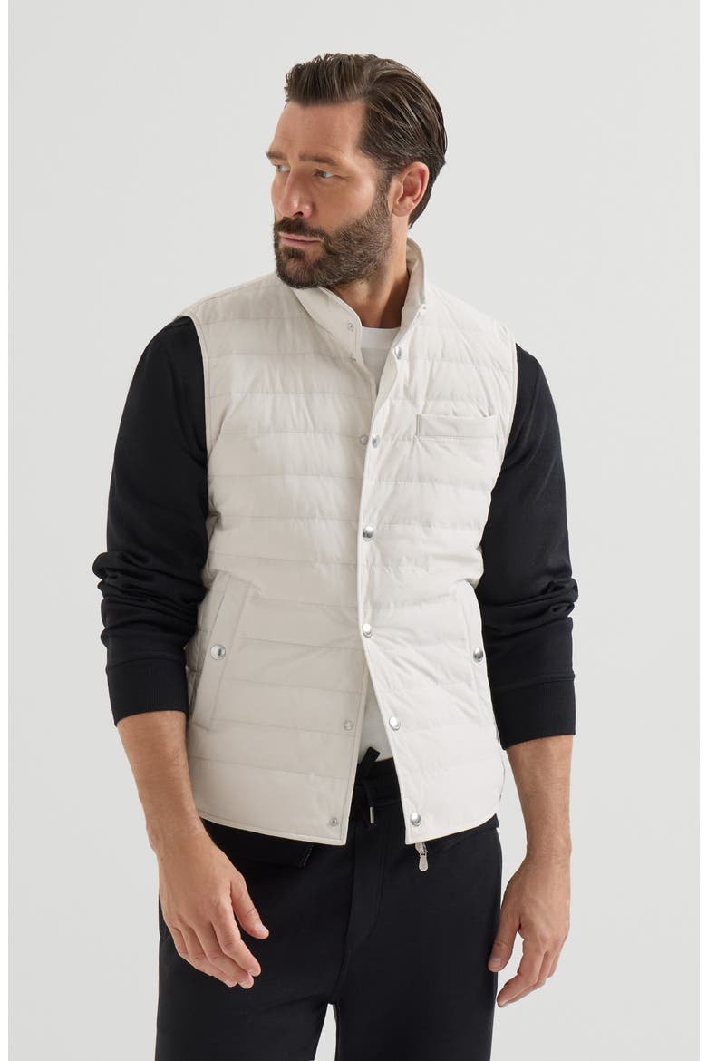 Bonded taffeta lightweight down vest, Main, color, Panama