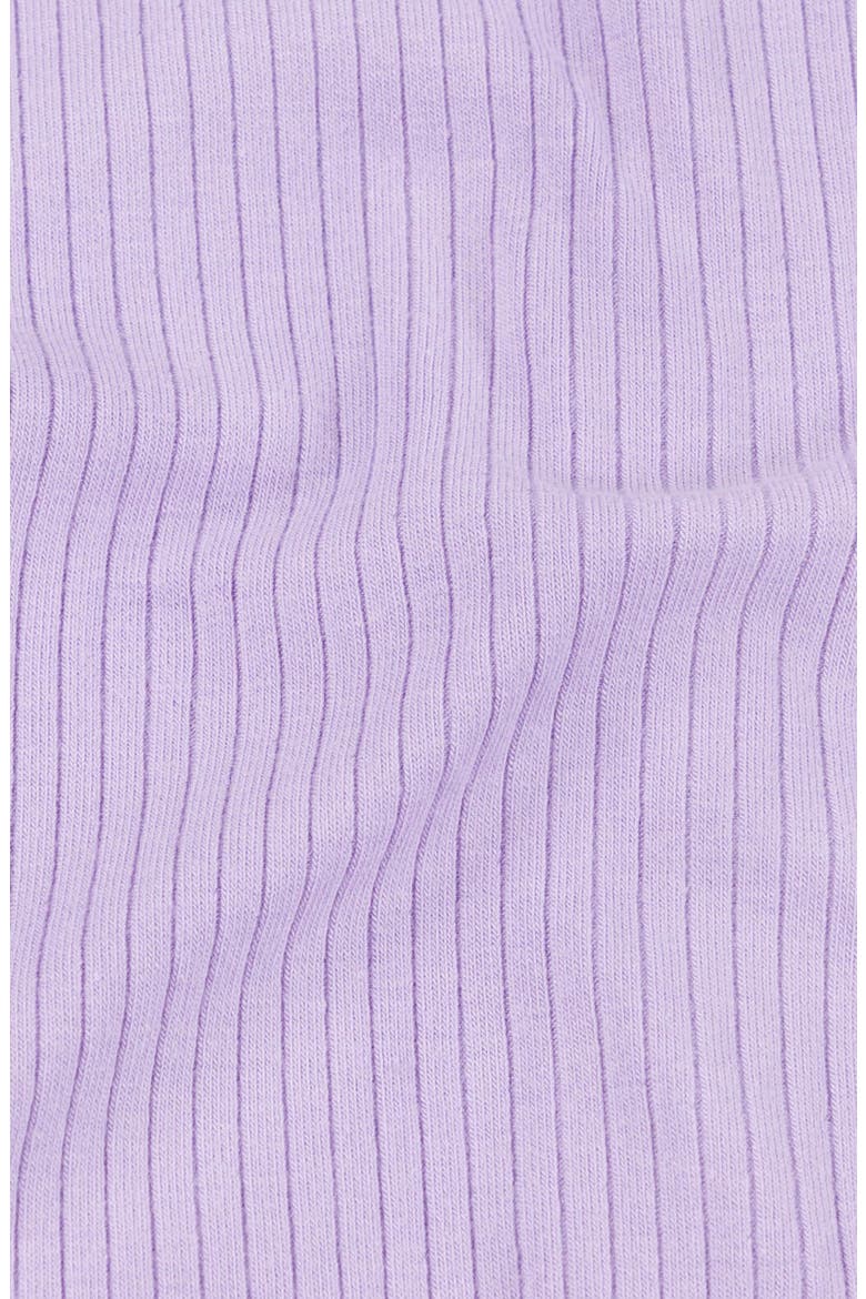 Rib Fitted One-Piece Romper, Alternate, color, RIBBED - LILAC