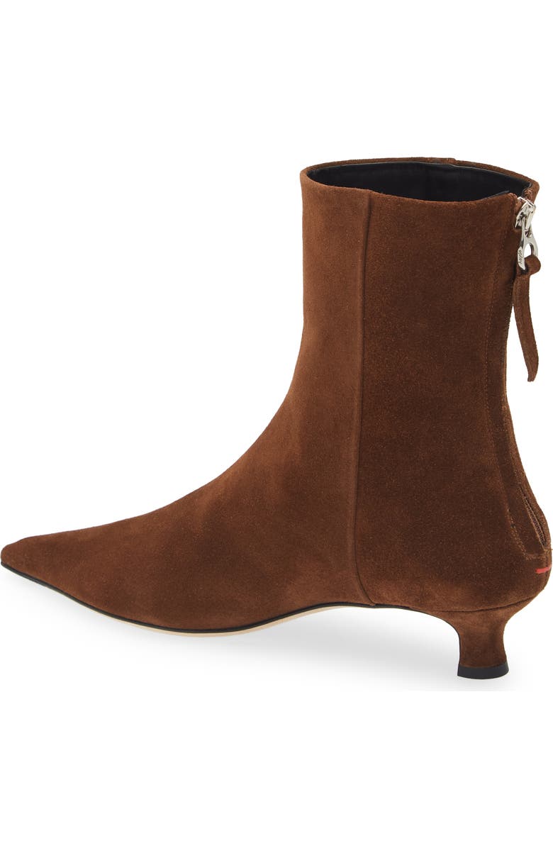aeyde Zoe Kitten Heel Bootie, Alternate, color, Brown