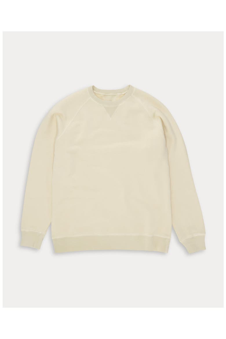 Harvard Fleece Jersey Raglan Sleeve Sweatshirt, Main, color, Ecru