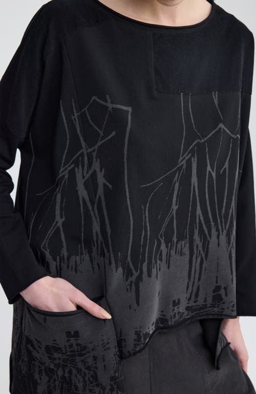 Luukaa Cristal Textured Blouse In Black