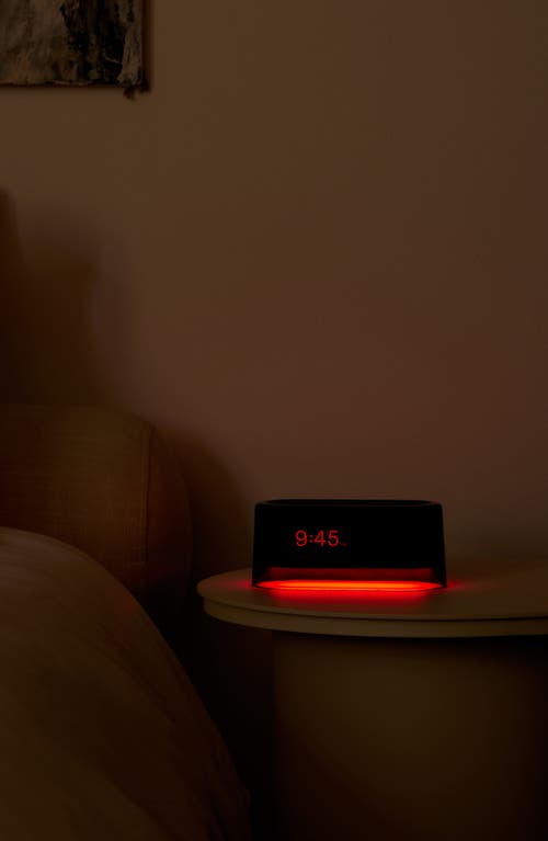 Loftie Smart Alarm Clock In Red Shell/chrome Top
