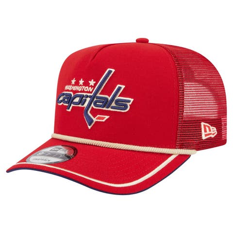 Men's New Era  Red Washington Capitals Vintage Team Rope A-Frame 9FIFTY Snapback Hat