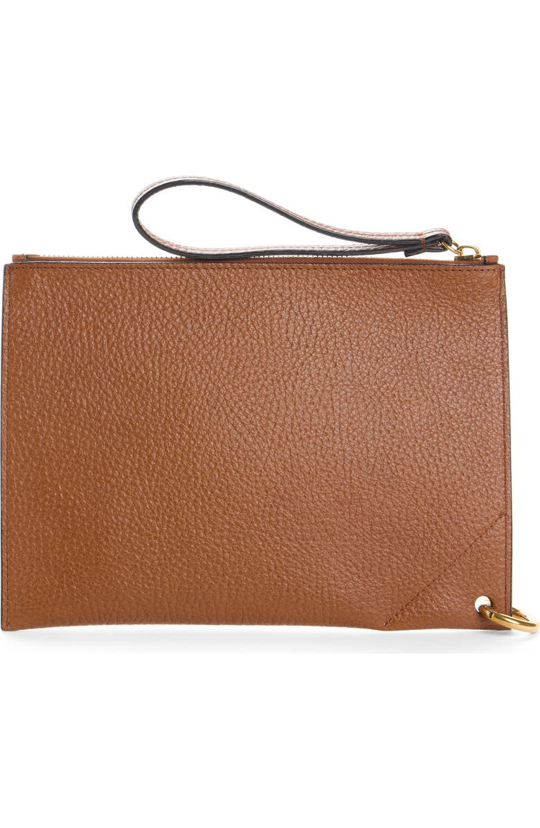 Chloé Spin Leather Pouch, Alternate, color, Clay Brown