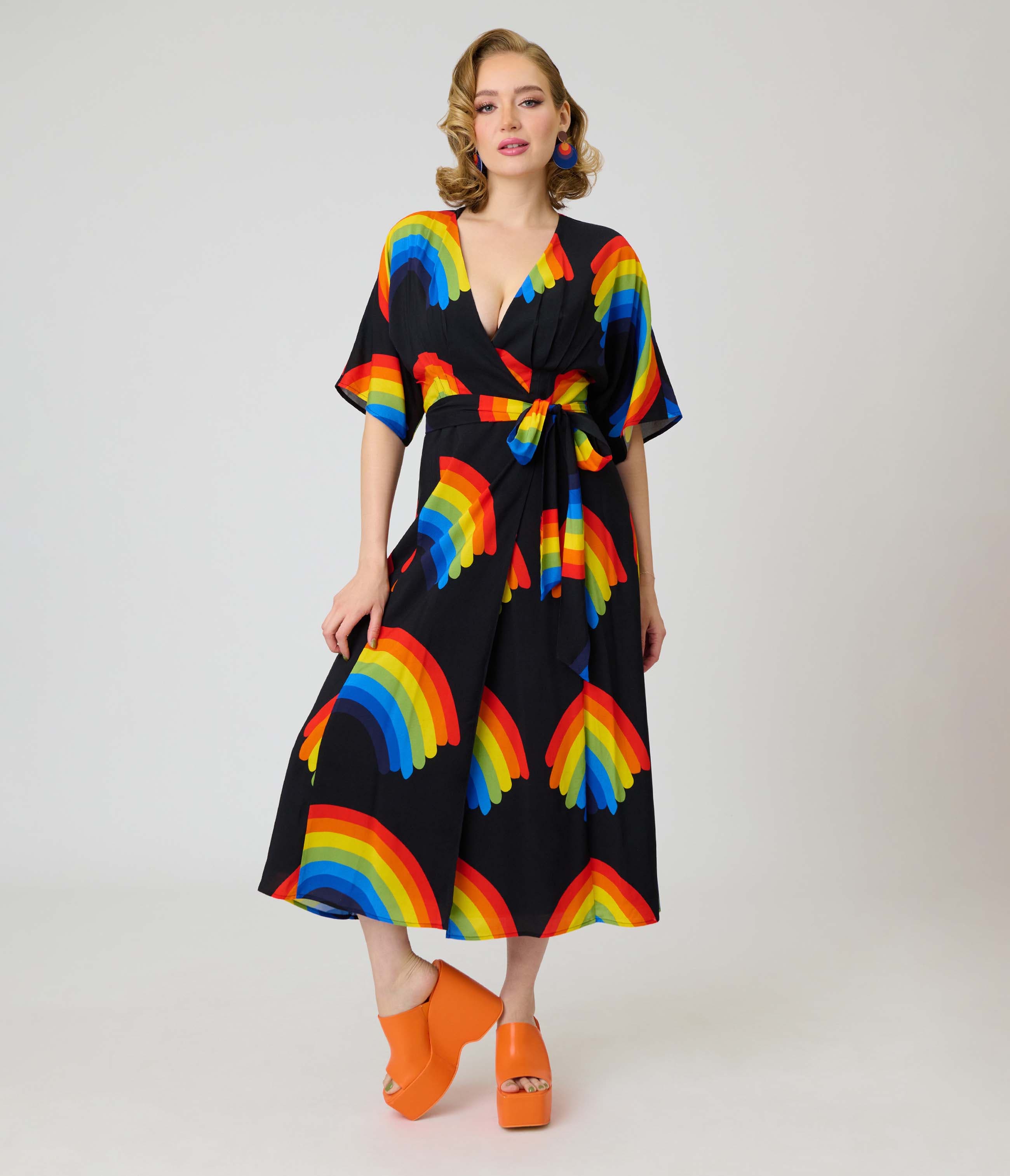 selected Black w/ Rainbow Print