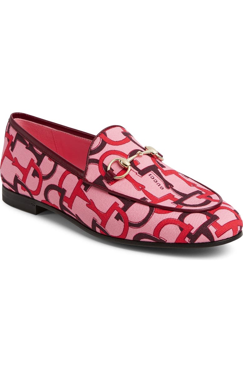 Gucci New Jordaan Horsebit Canvas Loafer, Main, color,