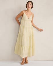 Haven Well Within Ramie Blend Tiered Maxi Dress