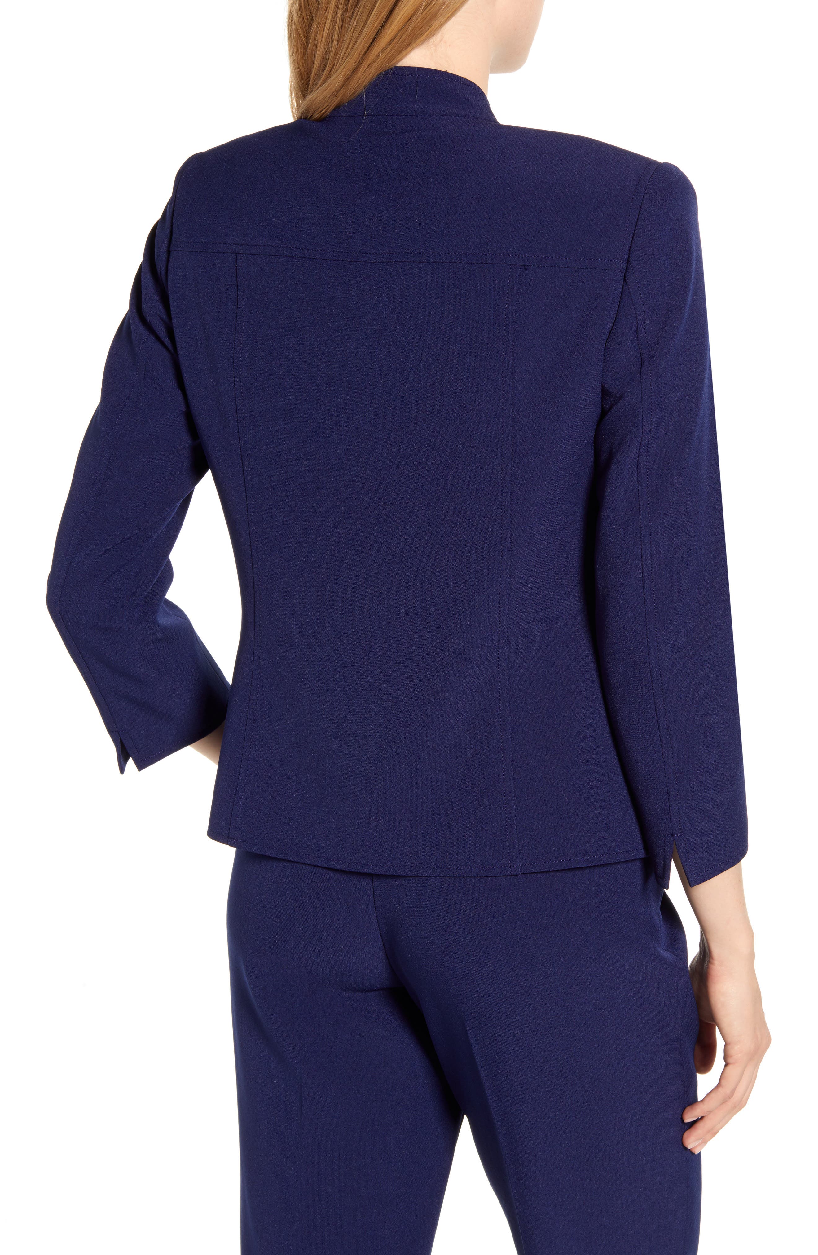 Stand Collar Crepe Jacket - image 2